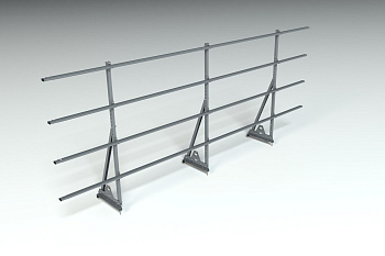 Ограждение кровельное, универсальное Roofsystems Elite Smart, H=1200 мм RAL 7024, L=3000 мм