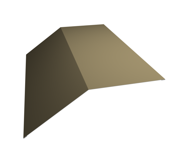 GL Планка конька плоского, 190х190 мм 0.45 мм, PE, RAL 1014, L=3000 мм