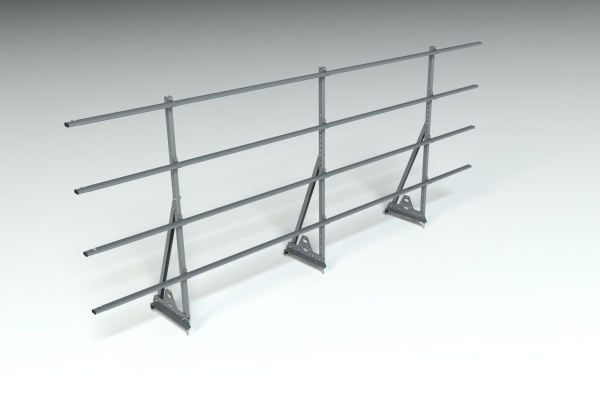 Ограждение кровельное, универсальное Roofsystems Elite Smart, H=1200 мм RAL 7024, L=3000 мм