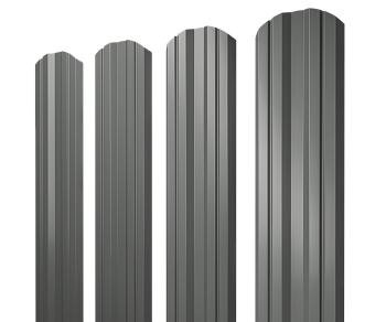 GL Штакетник Twin, фигурный 0.45 мм, PE, RAL 7005