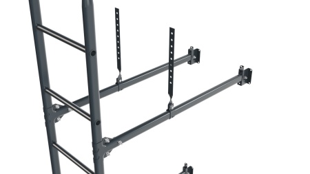 Фасадная лестница Borge, верхняя секция, L=2700 мм RAL 7016