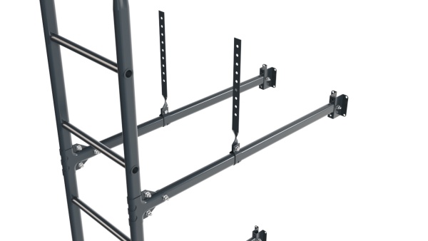 Фасадная лестница Borge, верхняя секция, L=2700 мм RAL 7016