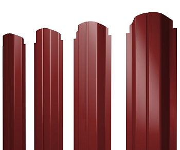 GL Штакетник П-образный А, фигурный 0.45 мм, PE, RAL 3011