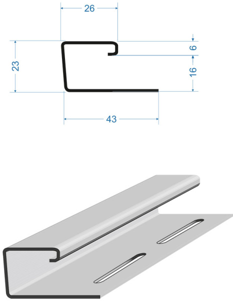 J-профиль пвх, Docke, L=3000 мм серия Lux под дерево, цвет: зрелый каштан