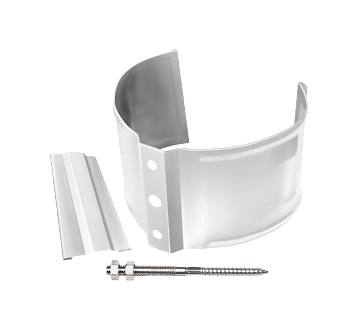 Хомут трубы металлический на кирпич Grand Line Ø 87 мм, цвет: белый