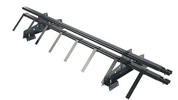 Снегозадержатель для профнастила Н-60, Н-75 Borge L=1500 мм, 2 опоры, 2 трубы, овал 25х45 RAL 7016