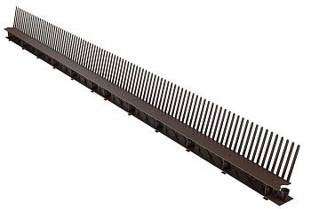 Гребень вентиляционный карниза пвх Eurovent COMB VENTI, 85х1000 мм, RAL8019