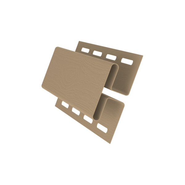 H-профиль пвх, Grand Line, L=3000 мм серия Classic Color Plus, цвет: карамель