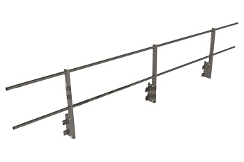 Ограждение кровельное на парапет Roofsystems Econom, H=600 мм RAL 9006, L=3000 мм