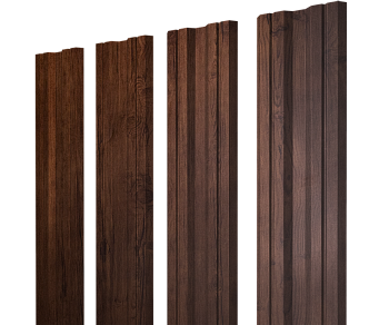 GL Штакетник Twin с прямым резом 0.45 мм, Print Premium, Cherry Wood Fresh TwinColor