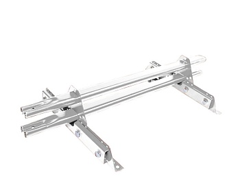 Снегозадержатель для фальцевой кровли Roofsystems Prestige Next фальц, 2 опоры, 2 трубы, овал 45х25, L=1500 мм, RAL 9003