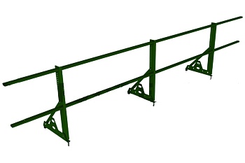 Ограждение кровельное, универсальное Promo Next, H=600 мм RAL 6005, L=3000 мм