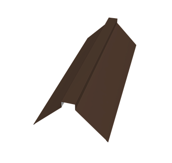 GL Планка конька плоского, 115х30х115 мм 0.5 мм, Satin Matt TX, RAL 8017, L=2000 мм