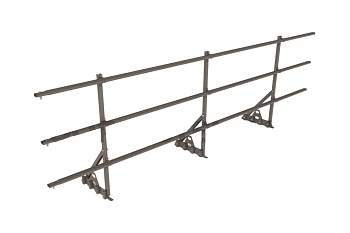 Ограждение кровельное для фальцевой кровли Roofsystems Prestige Master фальц, H=900 мм RAL 7004, L=3000 мм