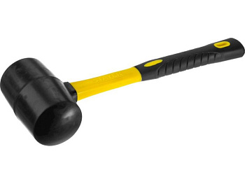 Киянка резиновая Stayer черная, фиберглассовая рукоятка 450г
