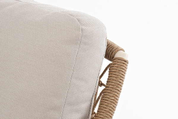 Диван 3-местный из искусственного ротанга, Венеция, цвет: соломенный