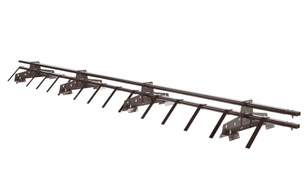 Снегозадержатель для профнастила Н-60, Н-75 Borge L=3000 мм, 4 опоры, 2 трубы, овал 25х45 NL 807