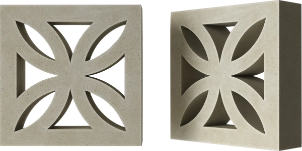 Декоративный бриз-блок Mesterra Cobogo, 250х250 мм 50 мм, 0201, под покраску