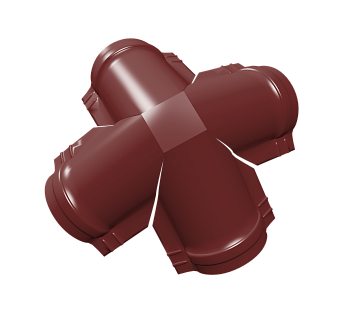 GL X-четверник конька полукруглого 0.5 мм, Satin, RAL 3011