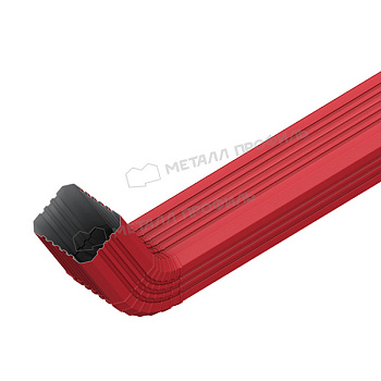 Труба водосточная с коленом, Металл Профиль Бюджет, Ø76х102 мм, L=3000 мм, RAL 3011