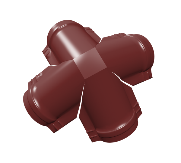 GL X-четверник конька полукруглого 0.5 мм, Satin, RAL 3011