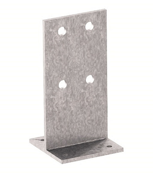 Опора потайная Т-образная HolzTechnic, F70L, 140х140 мм, H=308 мм, с отверстиями