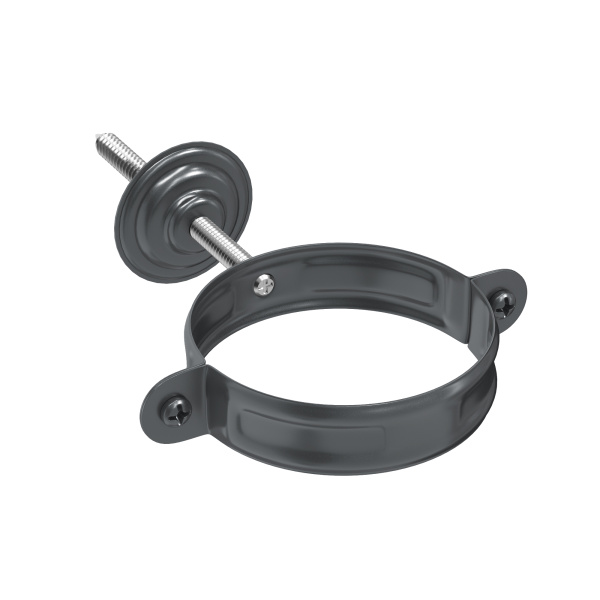 Хомут трубы с комплектом крепления Aquasystem Comfort Ø 90 мм, RAL 7024