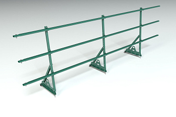 Ограждение кровельное, универсальное Roofsystems Prestige Next, H=900 мм RAL 6005, L=3000 мм