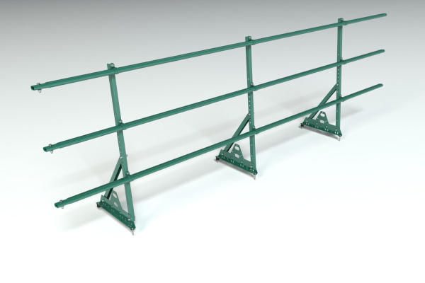 Ограждение кровельное, универсальное Roofsystems Prestige Next, H=900 мм RAL 6005, L=3000 мм