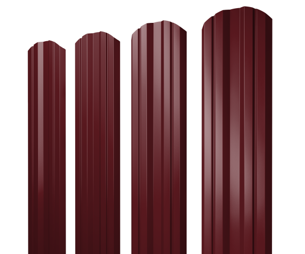 GL Штакетник Twin, фигурный 0.45 мм, PE, RAL 3005