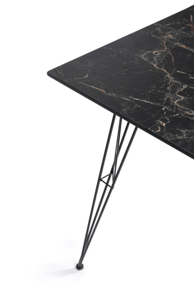 Стол обеденный из HPL 150х80 см, Руссо, цвет: черный мрамор