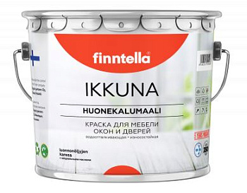 Краска Finntella, Ikkuna white, для мебели с натур. маслами полуматовая, уп. 9 л колеровка