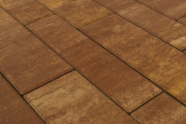 Тротуарная плитка Braer Домино 60 мм 280х120, 360х120, 480х120, 480х160, 640х160 мм, цвет: Color Mix Каньон