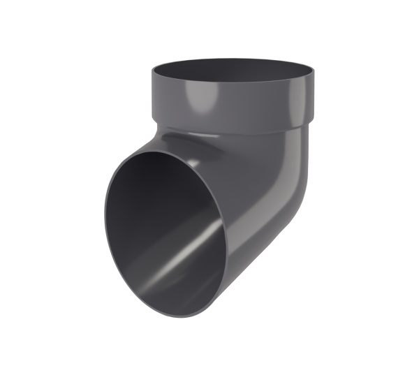 Колено сливное пвх, Grand Line Ø 87 мм, цвет: графит