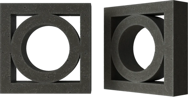 Декоративный бриз-блок Mesterra Cobogo, 250х250 мм 70 мм, 0101, черный