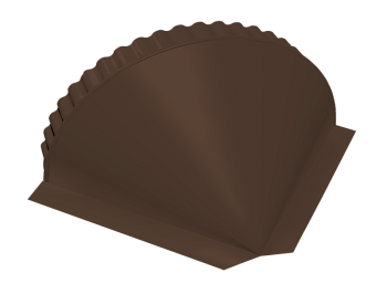 GL Заглушка конька полукруглого, конусная 0.5 мм, PurLite Matt, RAL 8017