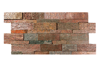 Кварцит, 3D панель из камня, 600х150 мм, Natural Golden