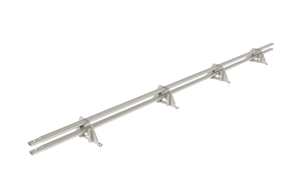 Снегозадержатель для фальцевой кровли Roofsystems Prestige Фальц-америка, 4 опоры, 2 трубы, овал 45х25, L=3000 мм, RAL 9010