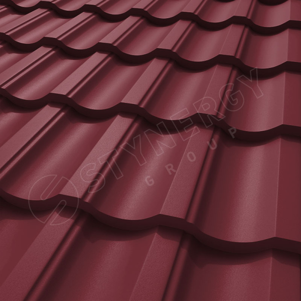 Металлочерепица Stynergy, Garda 0.5 мм, Rooftop Бархат, RAL 3005