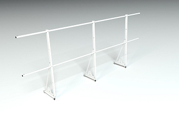 Ограждение кровельное, универсальное Roofsystems Econom Smart, H=1200 мм RAL 9003, L=3000 мм