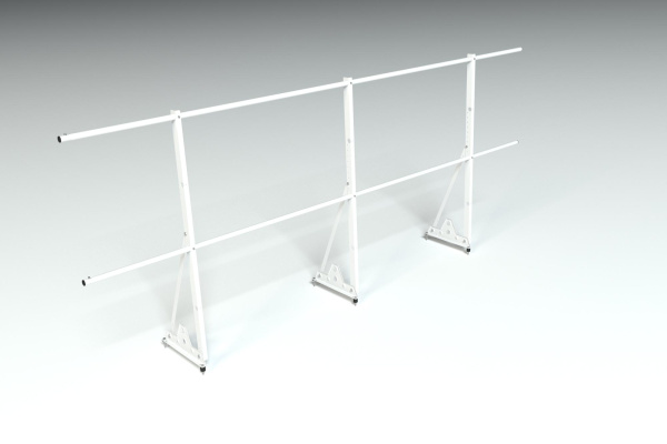 Ограждение кровельное, универсальное Roofsystems Econom Smart, H=1200 мм RAL 9003, L=3000 мм