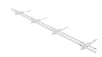 Снегозадержатель для гибкой черепицы Borge L=3000 мм, 4 опоры, 2 трубы, овал 25х45 RAL 9003