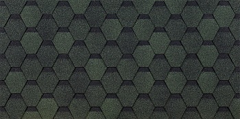 Битумная черепица, Docke, Eurasia, Шестигранник цвет: зеленый, 3 м² / уп.