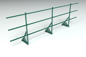 Ограждение кровельное, универсальное Roofsystems Elite Smart, H=900 мм RAL 6005, L=3000 мм