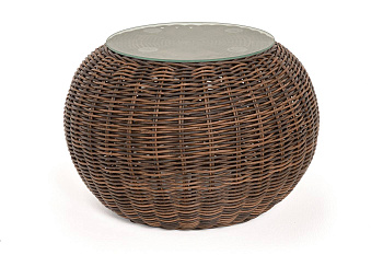 Стол журнальный из искусственного ротанга, Барселона цвет: коричневый