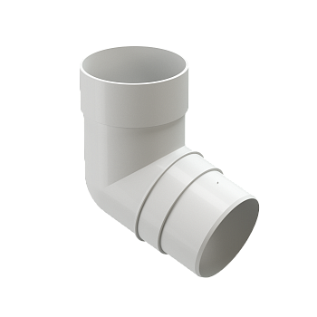 Колено трубы 72°, Docke Premium, Ø85 мм, цвет: пломбир