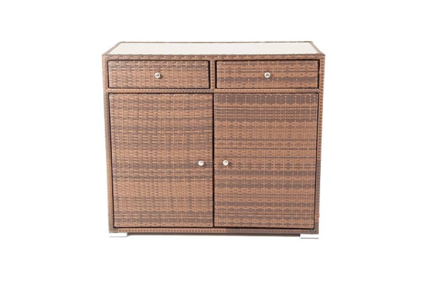 Тумба плетеная из искусственного ротанга, Мальта цвет: коричневый