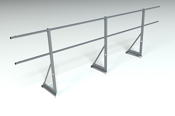 Ограждение кровельное, универсальное Roofsystems Econom, H=900 мм RAL 7004, L=3000 мм
