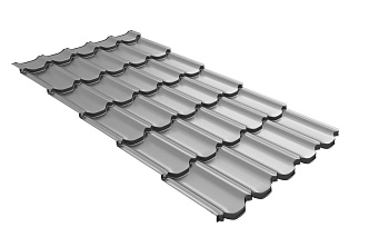 Металлочерепица Grand Line Kvinta Plus 3D 0.5 мм, Satin, RAL 7004