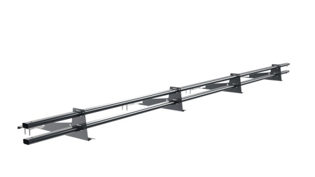 Снегозадержатель для композитной черепицы Borge L=3000 мм, 4 опоры, 2 трубы, овал 25х45 мм, RAL 7016